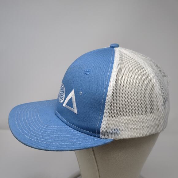 ZOA Snapback Mesh Back Trucker Hat Blue One Size Embroidered Colorblock - Picture 3 of 10